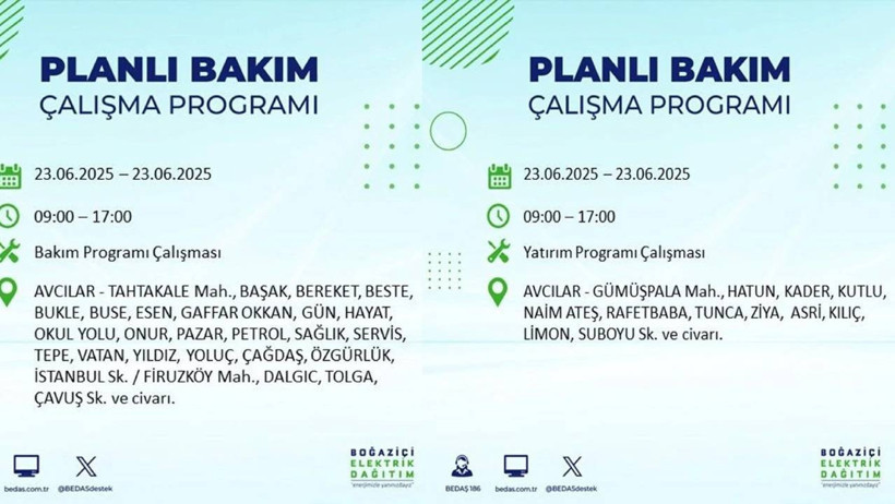 İstanbul'da Büyük Elektrik Kesintisi: BEDAŞ Duyurdu! İşte 23 Haziran İlçe İlçe, Mahalle Mahalle Elektrik Kesilecek Yerler - Resim : 4