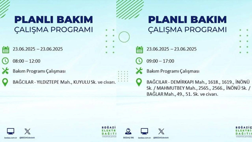 İstanbul'da Büyük Elektrik Kesintisi: BEDAŞ Duyurdu! İşte 23 Haziran İlçe İlçe, Mahalle Mahalle Elektrik Kesilecek Yerler - Resim : 6