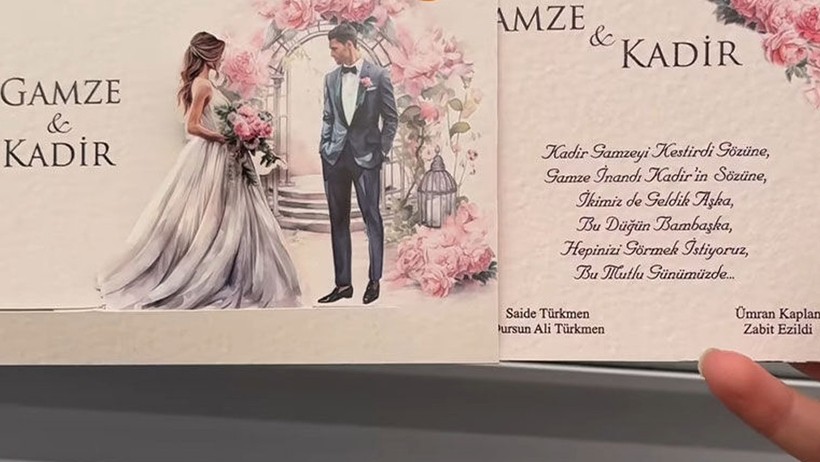 Kadir Ezildi ile Gamze Türkmen'in Düğün Davetiyesi Ortaya Çıktı! Sosyal Medya Damadın Yazdığı Bu Şiiri Konuşuyor - Resim : 2