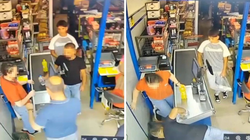 Markette Korku Dolu Anlar Kamerada: Müşteri, Kasiyerin Burnunu Kırdı - Resim : 1