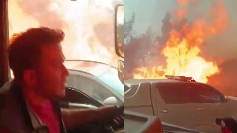 Hatay’da Orman Yangını: Ekipler Alevlerin Ortasında Kalmıştı! Yeni Görüntüler Ortaya Çıktı - Resim : 1