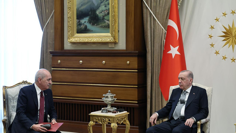 Cumhurbaşkanı Erdoğan, TBMM Başkanı Kurtulmuş'u Kabul Etti - Resim : 1