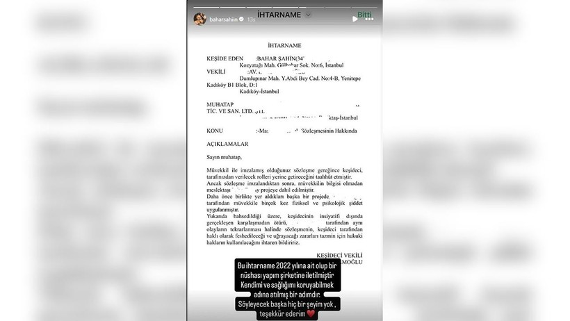 Mine Tugay- Bahar Şahin Geriliminde Yeni Perde! Biri Reddetti, Diğeri Belgeyi Paylaştı - Resim : 2