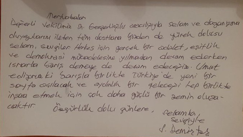 Selahattin Demirtaş’tan 'Barış' Mesajı: 'Türkiye'de Yeni Bir Sayfa Açılacak' - Resim : 1