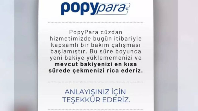 Papara ile Yarışıyordu! Tüm Müşterilerine Mesaj Gitti: Hesaptaki Paranızı Hemen Çekin - Resim : 1