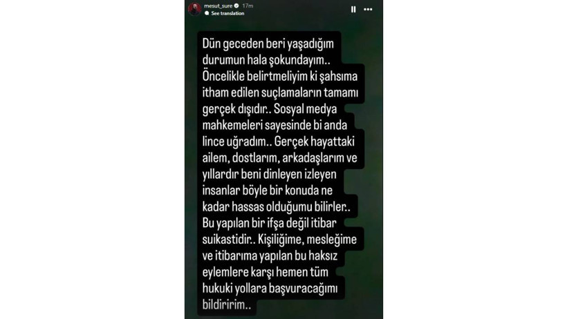 Taciz İddialarıyla Gündeme Gelen Komedyen Mesut Süre'den İlk Açıklama: 'Şoktayım' - Resim : 1
