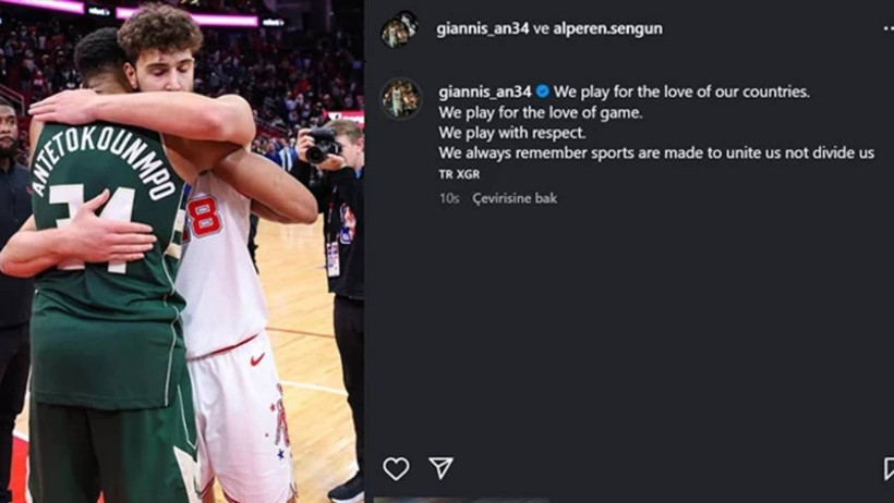 Türkiye Paylaşımı Sinir Hoplatmıştı! Giannis Antetokounmpo ve Alperen Şengün, Karşılıklı Özür Diledi - Resim : 2