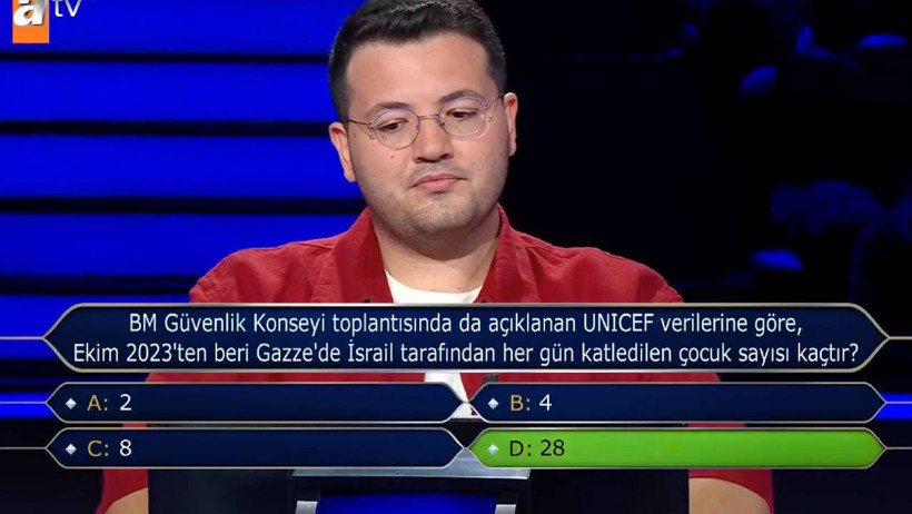 Kim Milyoner Olmak İster’e Gazze Sorusu Damga Vurdu! Oktay Kaynarca’nın Sözleri Dikkat Çekti! - Resim : 1