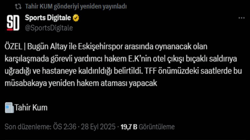 Türk Futbolunda Kara Leke! Maç Öncesi Hakeme Bıçaklı Saldırı - Resim : 1