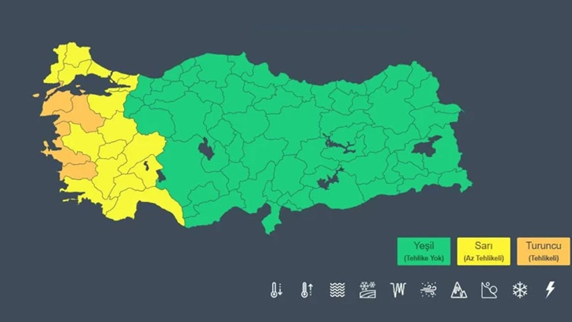 Meteoroloji Uyardı: 4 İlde Turuncu, 16 İlde Sarı Alarm!  Sağanak, Dolu, Hortum... Hepsi Birden Geliyor - Resim : 1