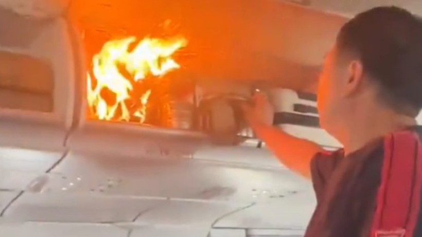 Havada Korku Dolu Anlar! Bagaj Alev Aldı Uçak Acil İniş Yaptı - Resim : 1