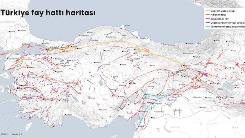Deprem Alarmı! 45 İl ve 110 İlçe Tehlike Altında! Türkiye'nin En Tehlikeli Fay Hatları Yenilendi - Resim : 1