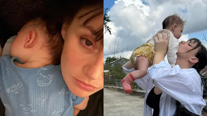 Gizem Karaca, Kızı Leyla Yaz'ın Yüzünü İlk Kez Gösterdi - Resim : 1