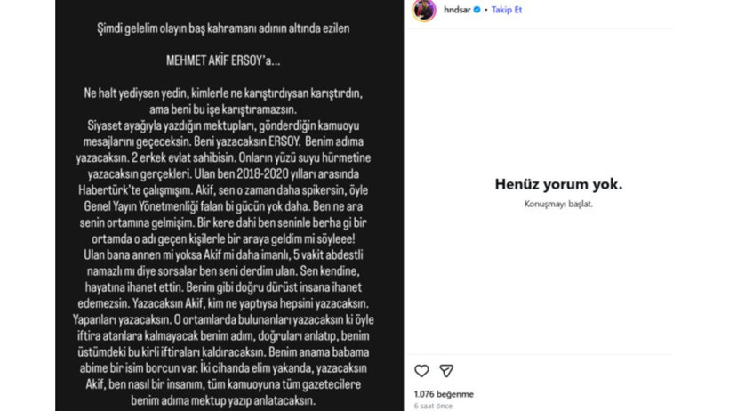 Hande Sarıoğlu Tek Tek İsim Vererek İsyan Etti: Mehmet Akif Ersoy, Fatih Altaylı, Selçuk Tepeli, Kürşad Oğuz... - Resim : 3