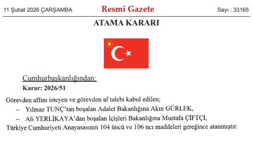 Kabinede Değişiklik: Akın Gürlek Adalet Bakanı Oldu - Resim : 1