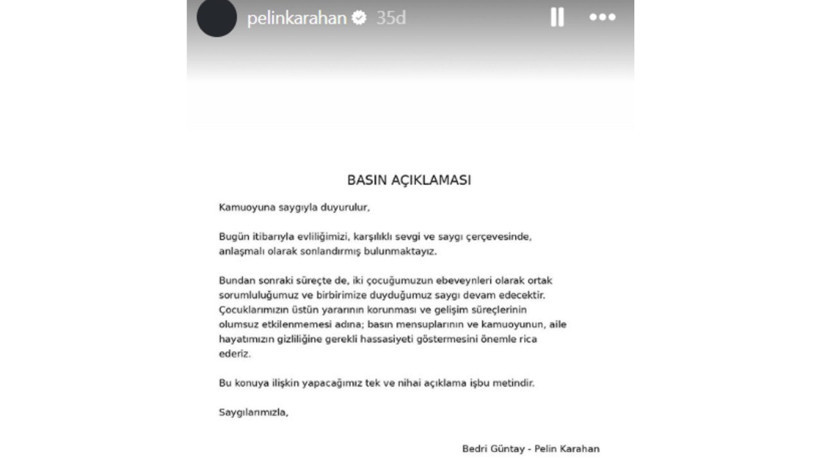 Pelin Karahan İle Bedri G&uuml;ntay Tek Celsede Boşandı - Resim : 1