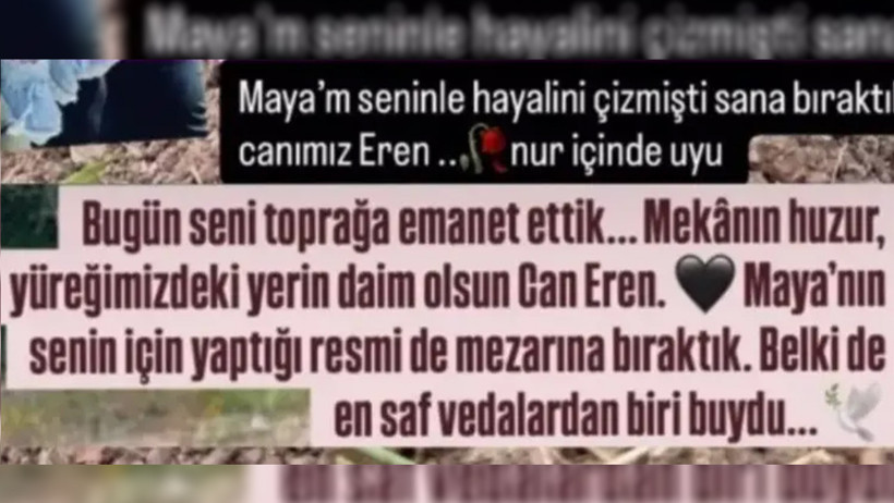 Eren Kaşıkçı’nın Eşinden Yürek Burkan Paylaşım, 'Maya'nın Senin İçin Yaptığı Resmi de Mezarına Bıraktık' - Resim : 4