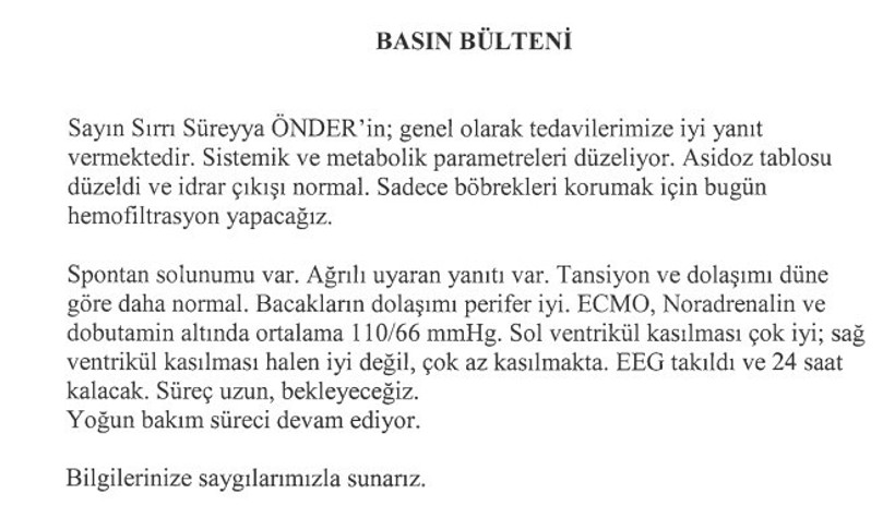 Sırrı Süreyya Önder'in Sağlık Durumu Hakkında Peş Peşe Açıklamalar: Tedaviye İyi Yanıt Veriyor - Resim : 1