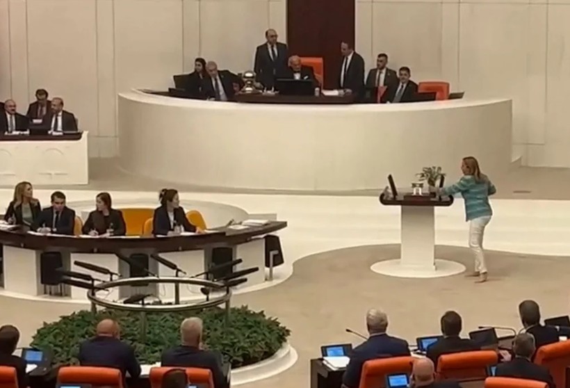Meclis'te Daha Önce Görülmemiş Protesto... CHP'li Semra Dinçer Zeytinlikler İçin Kürsüye Böyle Çıktı! - Resim : 1