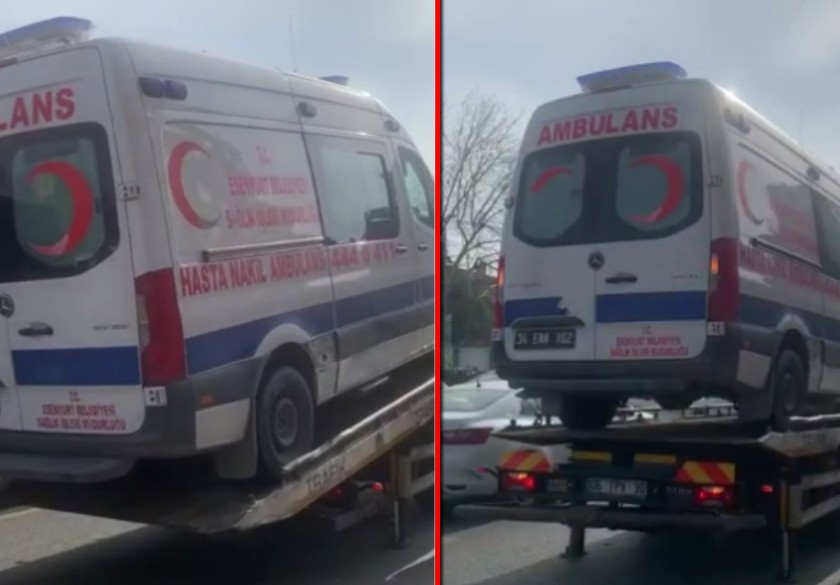 Esenyurt Belediyesi hasta nakil ambulansı, hasta taşıdığı sırada haczedildi!