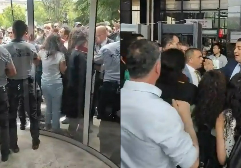 Hatay Milletvekili Can Atalay için özgürlük talebine polis ve 'özel güvenlik' müdahalesi