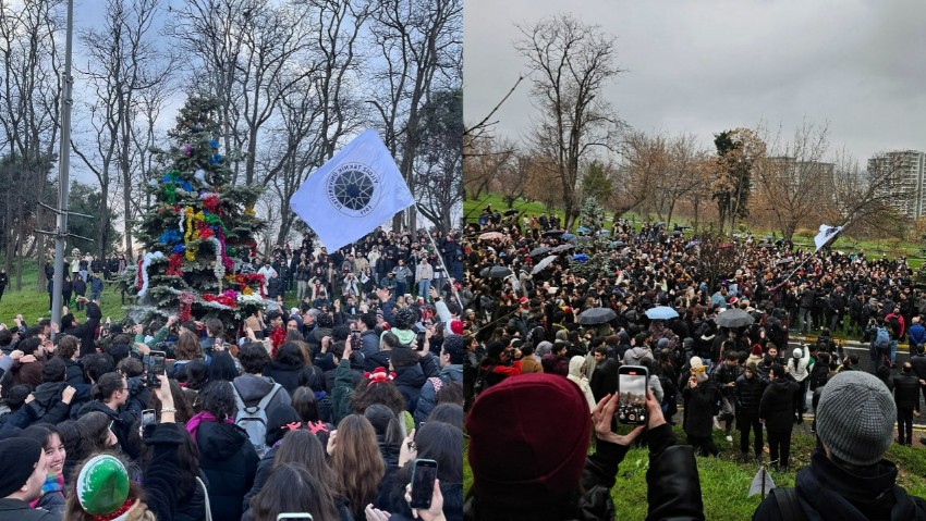 Yıldız Teknik Üniversitesi'nde Öğrencilerin Yılbaşı Süslemesine Bu Sene de Engel! Tekbir Getirip Tehdit Ettiler