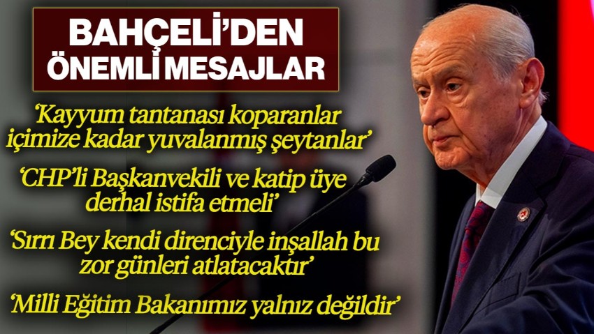 MHP Lideri Bahçeli'den 'CHP'ye Kayyım' İddialarıyla İlgili Açıklama