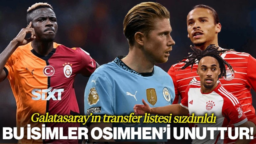 Galatasaray'ın Transfer Listesi Sızdırıldı! Bu İsimler Osimhen'i Unutturur