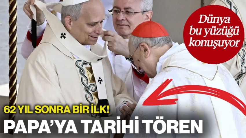 62 Yıl Sonra Bir İlk! Liderler de Oradaydı... Papa 14. Leo Yüzüğü Taktı, Yemin Etti