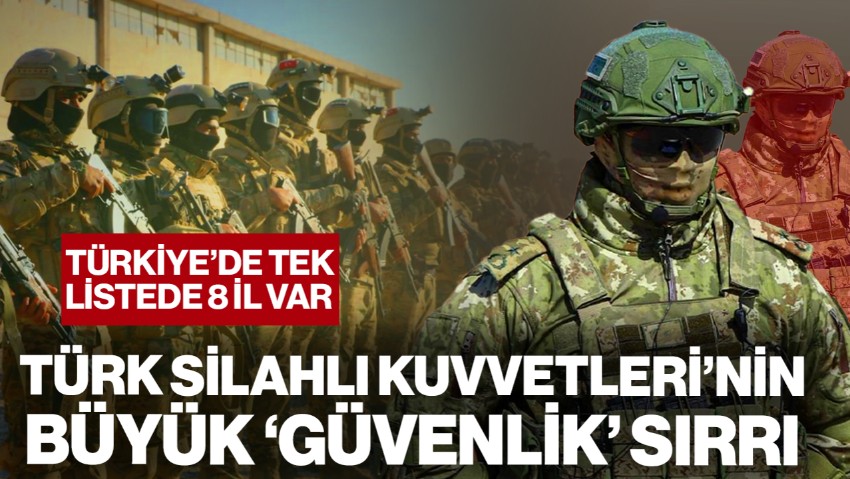 Türk Silahlı Kuvvetleri’nin Büyük Güvenlik Sırrı! Türkiye’de Tek, Listede 8 İl Var
