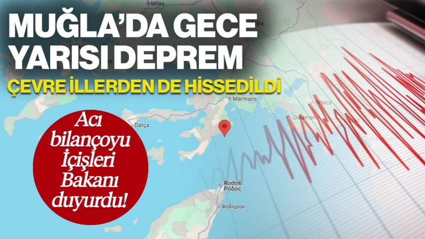 Marmaris Açıklarında 5.8 Büyüklüğünde Deprem!