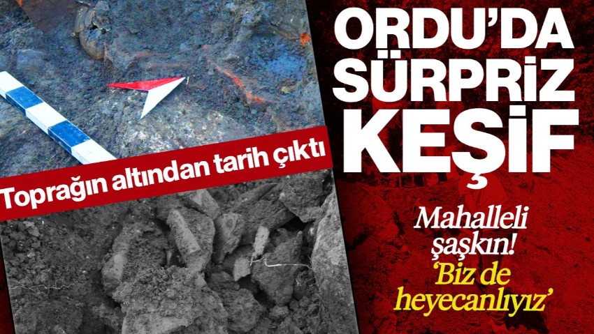 Ordu'da Toprağın Altından Tarih Çıktı! Mahalleli Belgesel İzler Gibi Seyrediyor