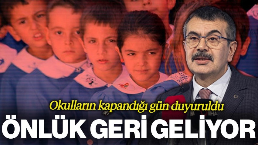 Bakan Tekin Açıkladı! Okullarda Önlük Geri Dönüyor
