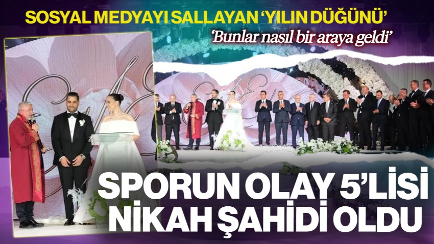 Yılın Düğünü Sosyal Medyayı Yıktı Geçti! Sporun Olay 5’lisi Nikah Şahidi Oldu, Gören İnanamadı
