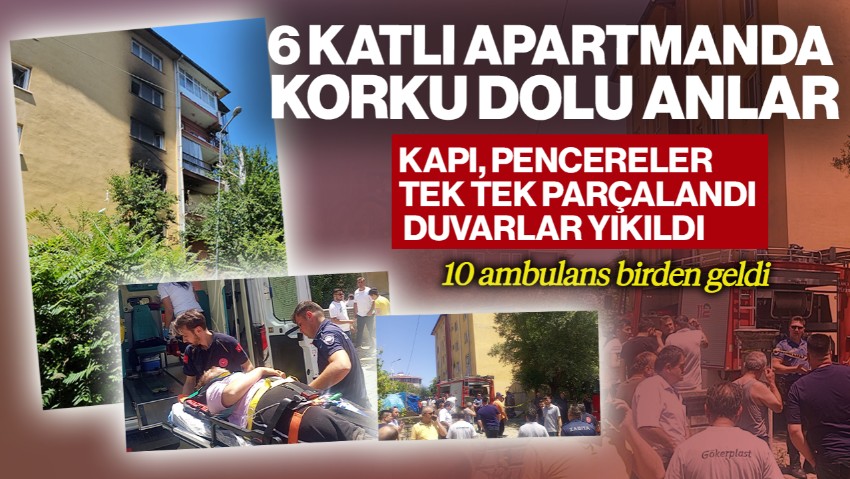 6 Katlı Apartmanda Korku Dolu Anlar…Kapı, Pencereler Parçalandı, Duvarlar Yıkıldı… 10 Ambulans Mahalleyi Ayağa Kaldırdı
