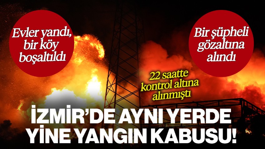 22 Saatte Kontrol Altına Alınmıştı! İzmir Aliağa'da Yangın Kabusu Yeniden Başladı