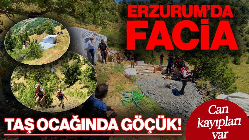 Erzurum'da Taş Ocağında Göçük! Ölüler Var