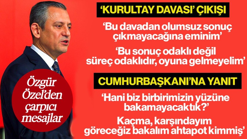 Özgür Özel'den 'Kurultay Davası' Çıkışı: ‘Maksat Sonuç Almakta Değil, Maksat…’