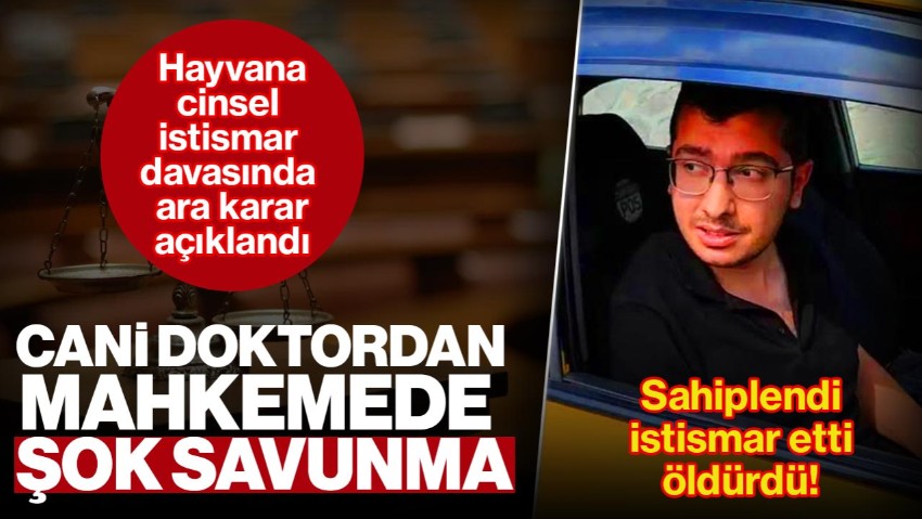 Hayvana Cinsel İstismar Davasında Ara Karar: Cani Doktordan Mahkemede Şok Savunma!