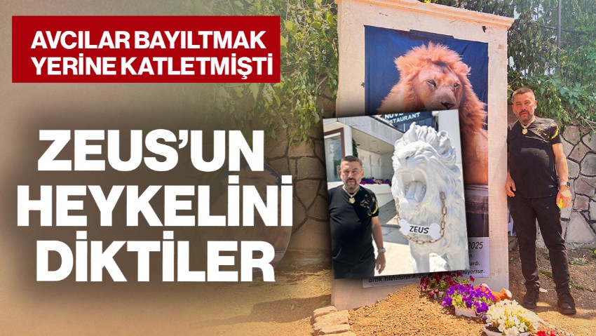 Avcılar Bayıltmak Yerine Katletmişti! Aslan Zeus'un Heykelini Diktiler