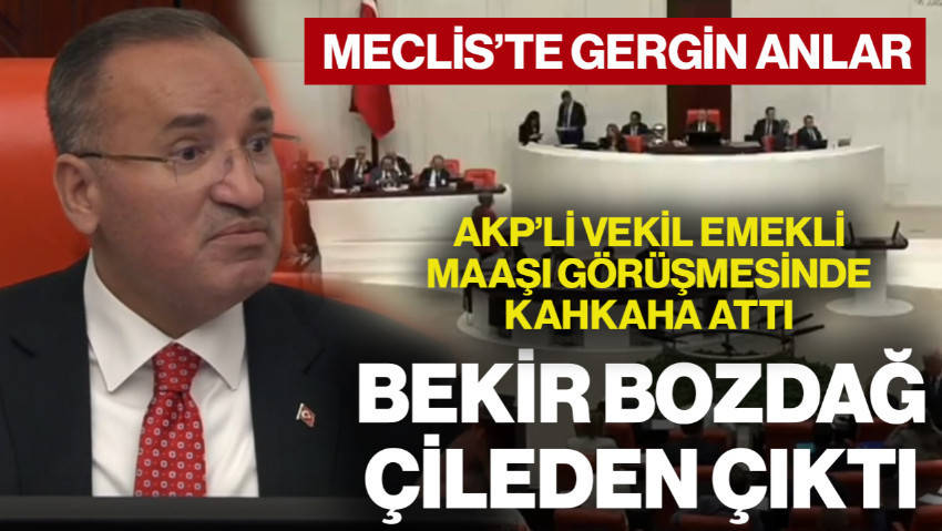 Meclis'te Gergin Anlar! AKP'li Vekil Emekli Maaşı Görüşmelerinde Kahkaha Attı, Bekir Bozdağ Çileden Çıktı