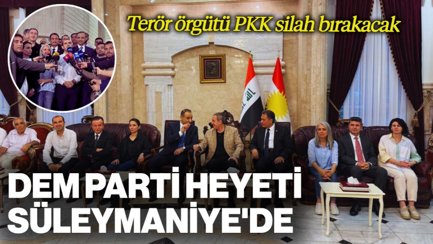Terör Örgütü PKK Silah Bırakacak: DEM Parti Heyeti Süleymaniye'de! Resmi Törenle Karşılandılar
