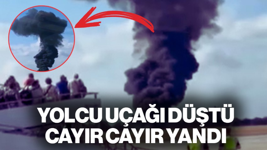 Havalimanında Dehşet! Yolcu Uçağı Kalkıştan Saniyeler Sonra Düştü, Cayır Cayır Yandı