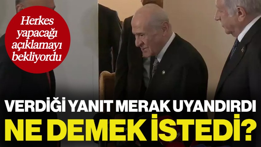 Bahçeli'den DEM Parti Görüşmesi Sonrası Gazetecilere Dikkat Çeken Yanıt