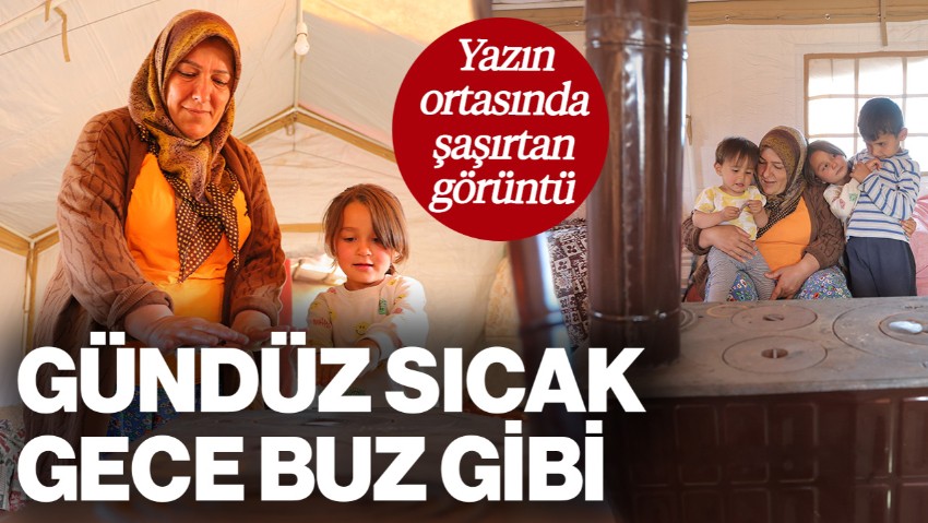 Yazın Ortasında Şaşırtan Görüntü! Gündüz Sıcaktan Kaçacak Yer Ararken Gece Donuyorlar