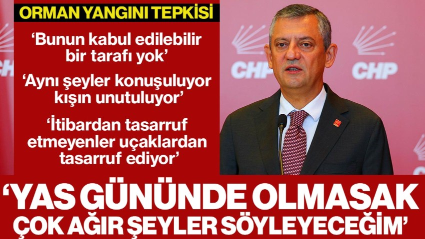 Özgür Özel'den Orman Yangınları Tepkisi: 'Yas Gününde Olmasak Çok Ağır Şeyler Söyleyeceğim'