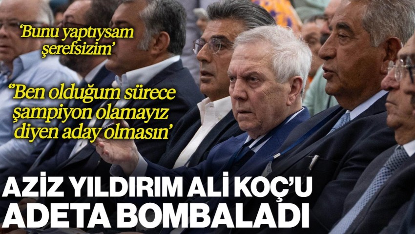 Fenerbahçe'de Olaylı Toplantı: Aziz Yıldırım Ali Koç'u Bombaladı! 'Bunu Yaptıysam Şerefsizim'