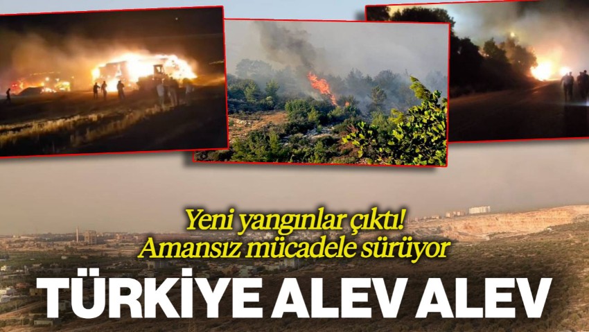 Orman Yangınları Yurdu Sardı! Biri Biterken Diğeri Başlıyor, Alevlerle Amansız Mücadele Gece Gündüz Sürüyor