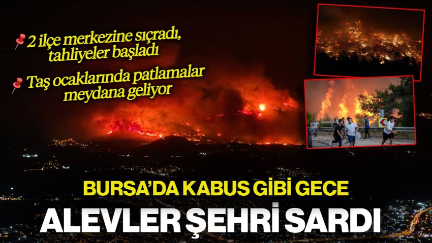 Bursa'da Kabus Gibi Gece! Alevler Şehri Sardı: Tahliyeler Başladı