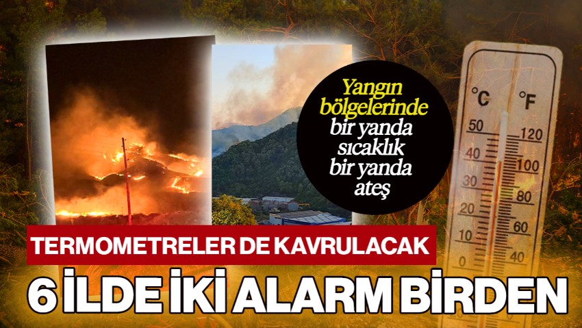 Meteoroloji Uyardı! 6 İlde İki Alarm Birden! Bir Yanda Sıcaklık Bir Yanda Ateş… Termometreler de Kavrulacak